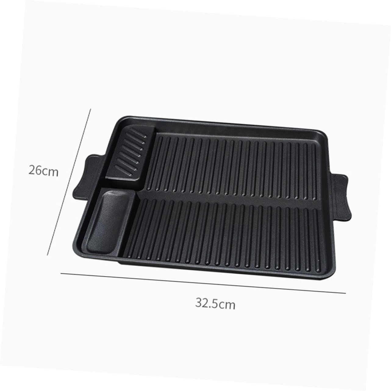 NUOBESTY 1pezzi Teglia per Barbecue Rettangolare Teglia da Forno per Bistecche di Manzo Facile da Sollevare e Trasportare per Cucinare all Aperto