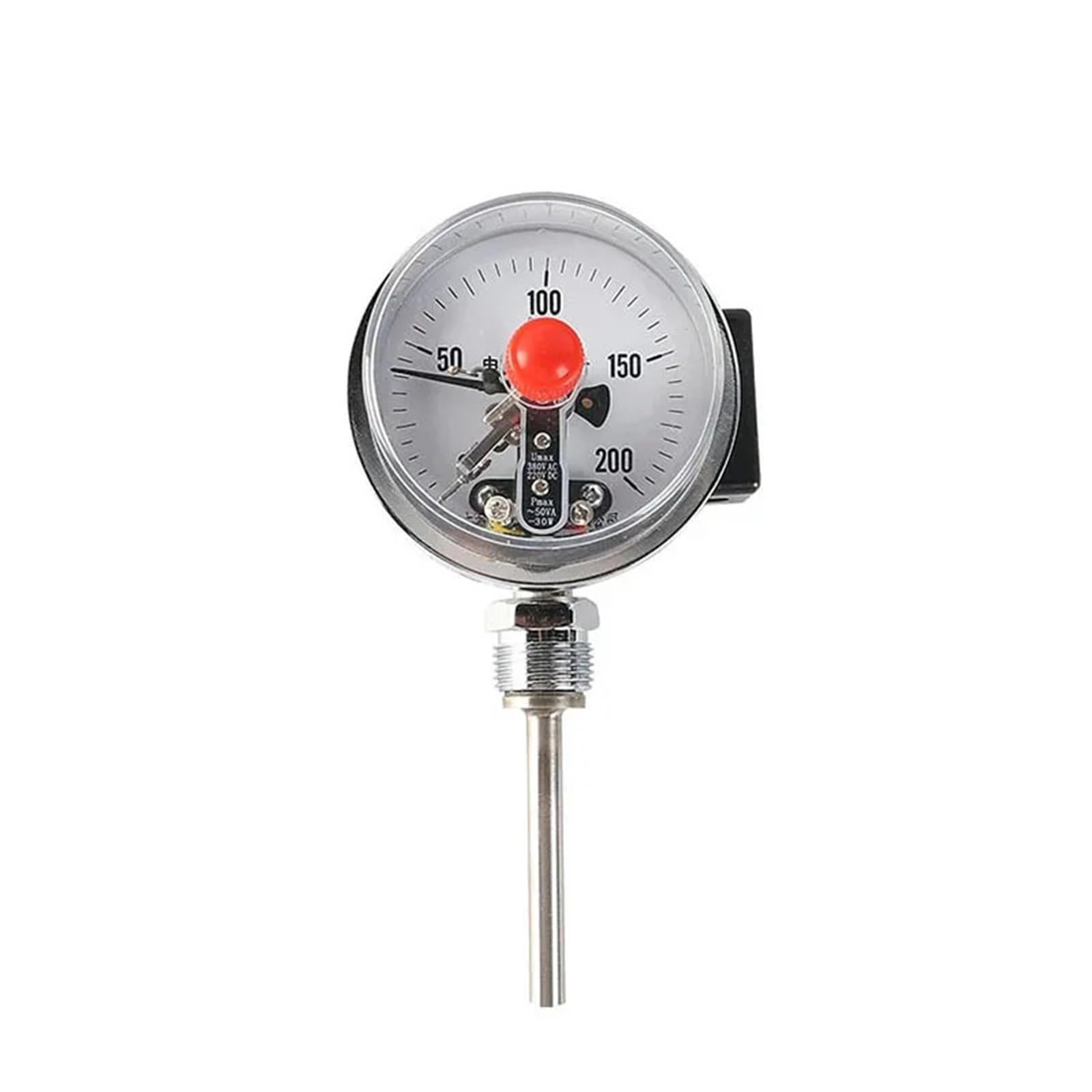 Termómetro bimetálico enchufable de Alta Temperatura, tubería de Aire Acondicionado de Caldera Industrial, 500 Grados(Radial 0-150C-100mm)