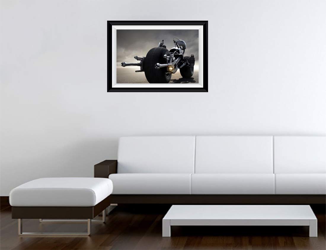 Gadgets wrap Printed Landscape Photo Frame Style Decal Decor, Future Bike (29.99 cm X 5 cm X 5 cm, Multicolor)