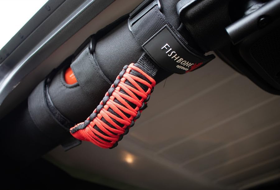 Automotive Fishbone Offroad FB55280: Red Paracord Grab Handles
