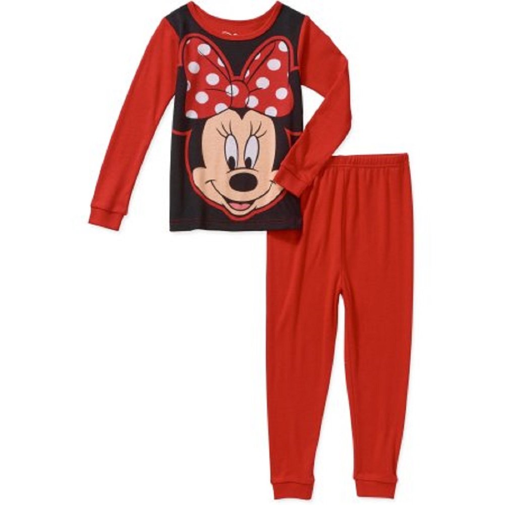 Disney Minnie Mouse 2 Piece Pajamas Set Pants Shirt Sleepwear Baby and Toddlers (2T)