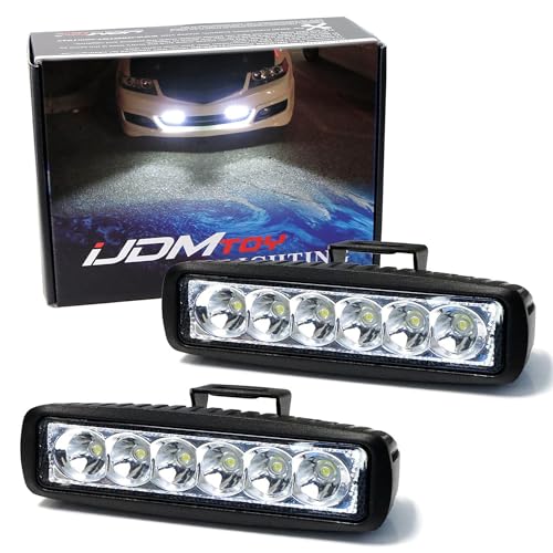 iJDMTOY 18W High Power 6-LED Daytime Running Light Kit, Universal
