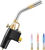 MAPP Propane Torch, SenDeluz Heavy Duty Brazing Torch Trigger Start Torch High Heat Gas Soldering Plumbing Trigger Start Soldering Torch for Welding Paint Removal Cooking Searing