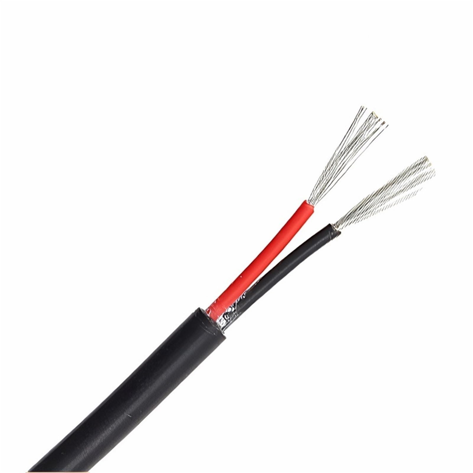 Cable de extensión eléctrico de 2 pines con aislamiento térmico, 20 metros, 26AWG a 16AWG, Cable de Audio for lámpara Conectores(18AWG)