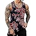 SUWBMHWE Mesh Tank Top Men Mesh Comfortable Printing 3D Digital Printing Casual Loose Men's Tank Top Mens Sleeveless Tee Shirts Mens Sleeveless T Shirts