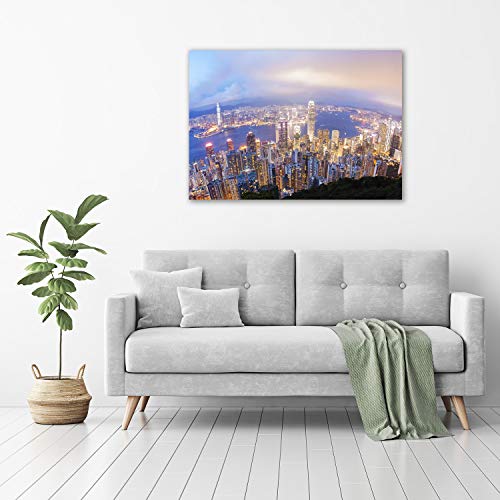 Tableau acrylique panorama de Hong Kong : déco murale incassable chic