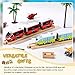 Liliful Pack of 8 Wood Train Track Expansion Packs Compatible with Most Train Tracks (2 Sizes,Mixed Straight)
