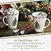 Spode Christmas Tree Peppermint 14oz Mug & Spoon Set (4-Piece) - Festive Earthenware with Candy Cane Motif, Mug for Hot Chocolate, Coffee, Holiday Mornings - Christmas Drinkware