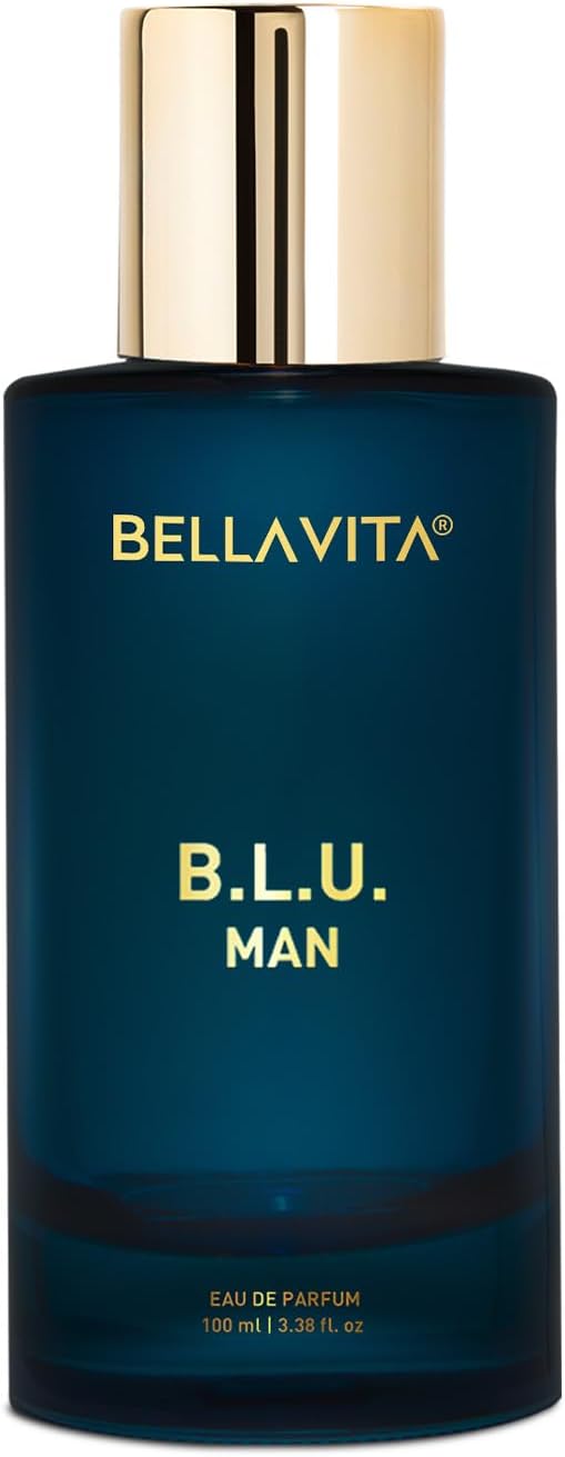 Bella Vita Luxury B.L.U Men Eau De Parfum Liquid Perfume With Lemon, Apple, Musk|Fresh, Refreshing, Energising Long Lasting Edp Fragrance Scent 100Ml
