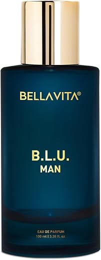 Bella Vita Luxury B.L.U Men Eau De Parfum Liquid Perfume With Lemon, Apple, Musk|Fresh, Refreshing, Energising Long Lastin...