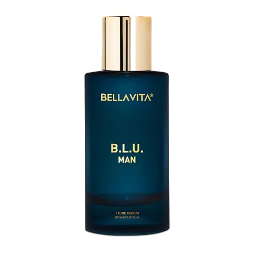 Bella Vita Luxury B.L.U Men Eau De Parfum Liquid Perfume With Lemon, Apple, Musk|Fresh, Refreshing, Energising Long Lasting Edp Fragrance Scent 100Ml