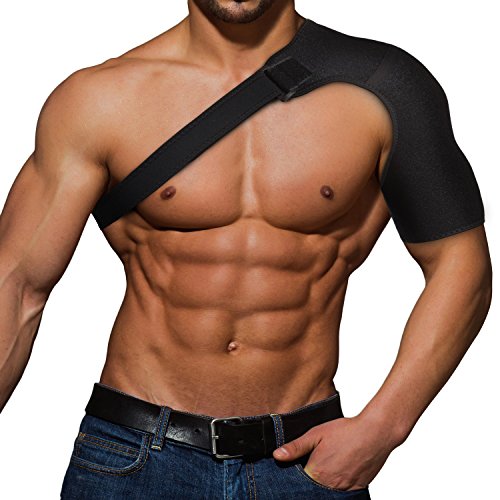 NIUS Shoulder Stability Brace - Rotator Cuff Compression Support, Injury Prevention Stabilizer Sleeve - Immobilizer for Dislocated AC Joint, Shoulder Brace for Men, Women, Left, Right Arm