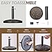 Elevon Heavy-Duty Umbrella Base with Adjustable Pole Holder, 35 Lbs, Bronze - Outdoor Stand and Support for Umbrellas - Ideal for Backyard, Lawn, Poolside, Patio, and Garden