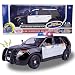 Motormax 79536 2015 Ford Police Interceptor Utility Black & White with Flashing Light bar, Front & Rear Lights & 2 Sounds 1/24 Diecast Model Car