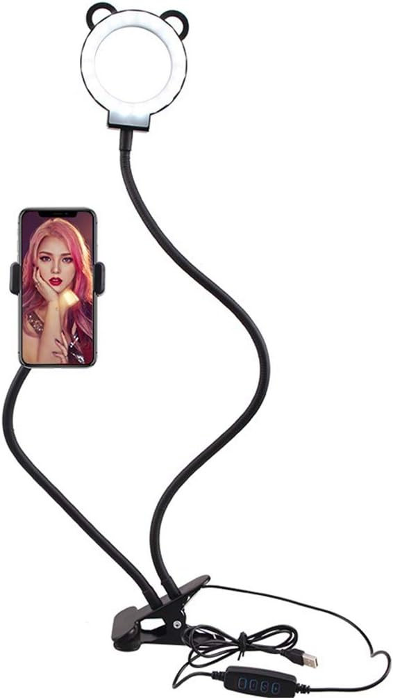 LED Ring Light Makeup Selfie Ring Light 2In1 LED Ring Light with Cell Phone Holder Stand for Video Shooting, Makeup, Selfie, Photography, Live Streaming