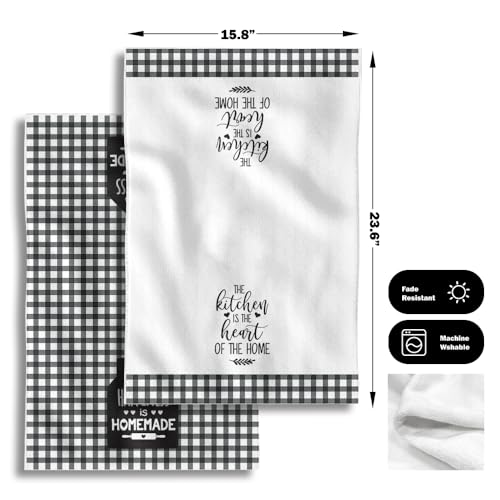 Set de tabla de cortar de bambú con 2 paños de cocina miniatura 5