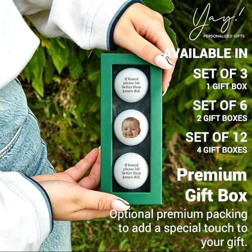 Image of Personalized Golf Gifts for Men, Custom Text or Logo Golf Ball, Golf Lovers | Fuuny Golfballs, Customized Gift for Christmas, Wedding, Golfers, Dads, Boyfriend, Groomsmen, Retirement