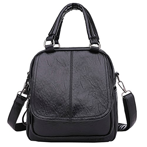 HoSayLike Bolso de Escuela de Cuero de niña Vintage Mochila de Viaje de Estudiante Satchel