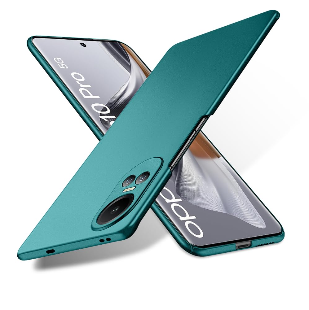 Bastmei Case for Oppo Reno 10 Pro 5G, Ultra-Light Ultra-Thin Anti-Scratch Non-Slip Camera Protection Frosted Texture Hard PC Case Cover for Oppo Reno 10 Pro 5G (Green)