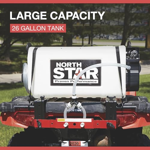 NorthStar High Flow ATV Boomless Broadcast and Spot Sprayer - 26-Gallon Capacity, 5.5 GPM, 12 Volts