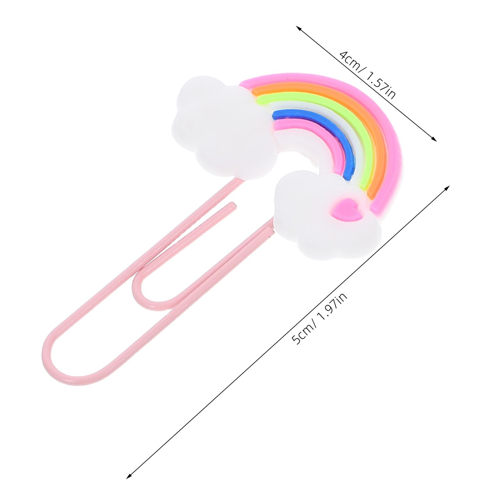 OSALADI 4 Sätze Farbige Büroklammern Niedliche Rainbow Clips Für Dokumente Lesezeichen Und Bastelprojekte Vielseitige Büroklammern Für Zuhause Schule Und Büro 20 Stück * 4