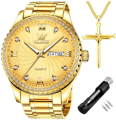 Image of OLEVS Men Leather Watches Black Ultra Thin 6.5mm Minimalist Dress Fashion Simple Casual Waterproof Date Watch for Men