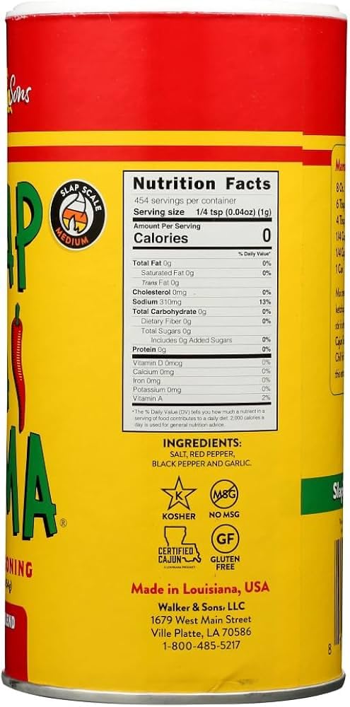 Original Blend Cajun Seasoning, Larger 16oz, Slap Ya Mama