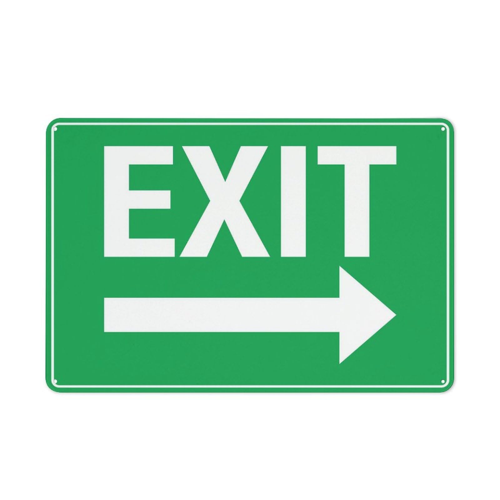 Exit Right Arrow Sign 12X8 Inch Aluminum Uv Ink Printed For House And Business