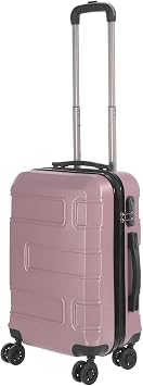 NICCI Deco Collection ABS Plastic Luggage, Dusty Pink CRL010S