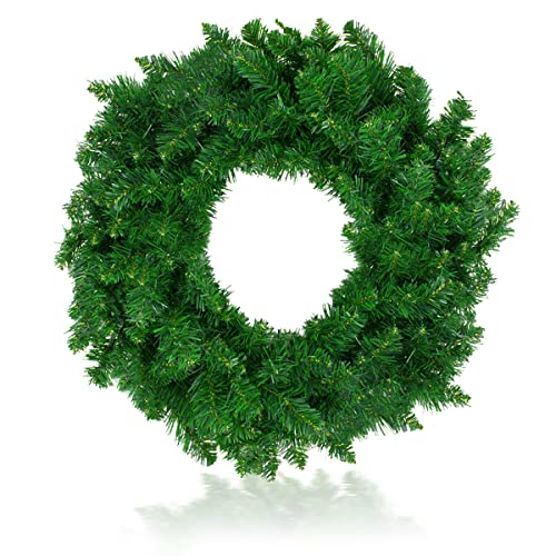HONGECB Weihnachtskranz, grün Türkranz, Künstlicher Weihnachtskranz für...