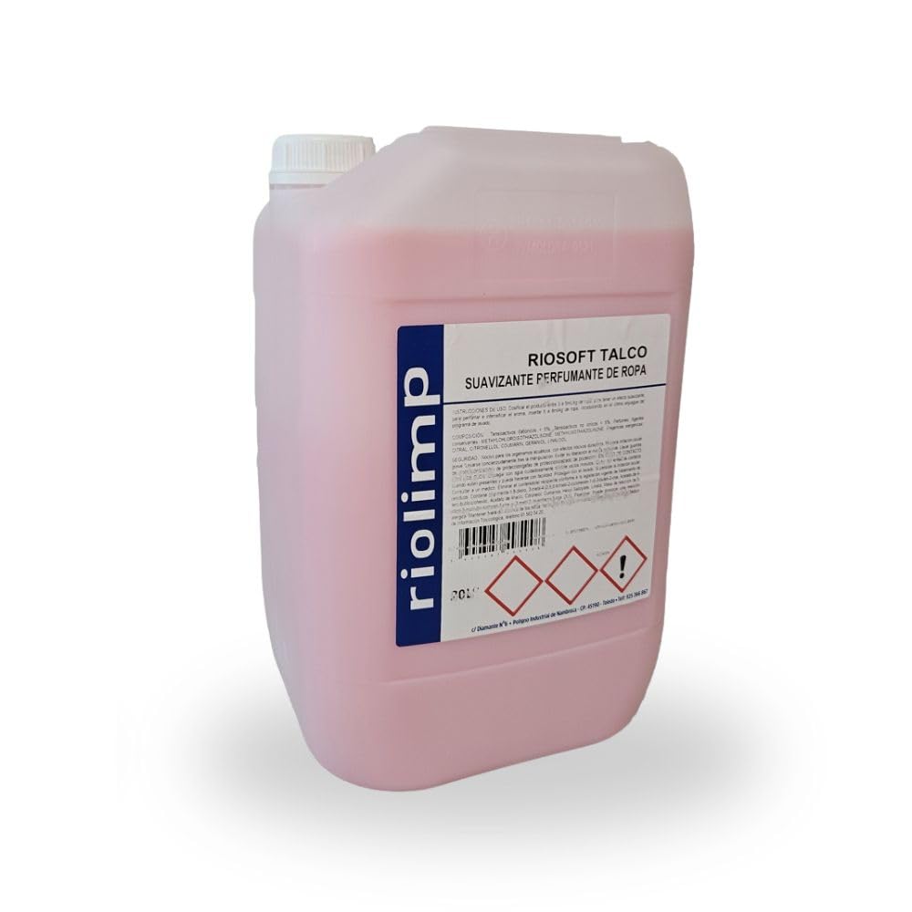 Suavizante Concentrado RIOLIMP RIOSOFT Talco Garrafa 20 L – Fragancia Duradera y Suavidad Intensa – Formato Profesional