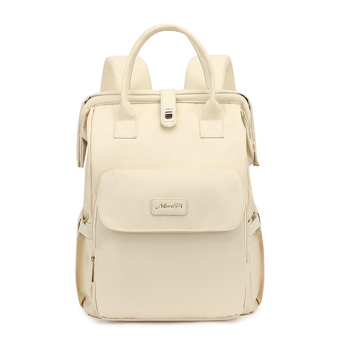 SONARIN Multifunzionale Premium Zaino Fasciatoio,Portatile Impermeabile Borsa per Pannolini Zaino Mamma Neonato Borsa Fasciatoio da Viaggio con Ganci per Passeggino(Beige)