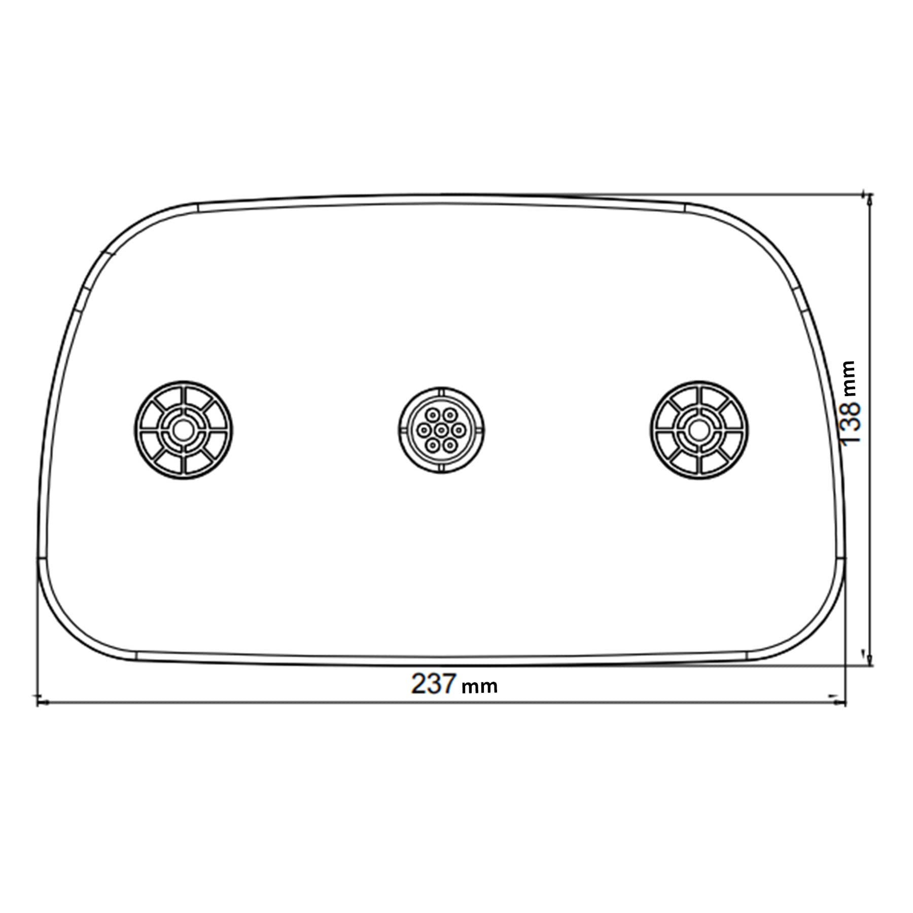 Feux de Remorques LED 12/24v,Feu Arriere led pour Remorque 7Function Antibrouillard Recul Éclairage, Feux Gabarit Remorqueavec 2x6broches Connexion à Baïonnette 30cm,Éclairage Remorque E-Mark