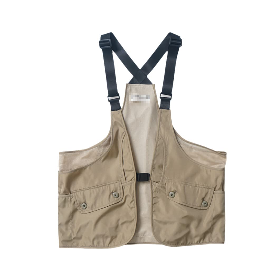 Chaleco de carga multibolsillo al aire libre, chaleco de juego Streetwear para hombre, chaleco de pesca fino sin mangas de verano
