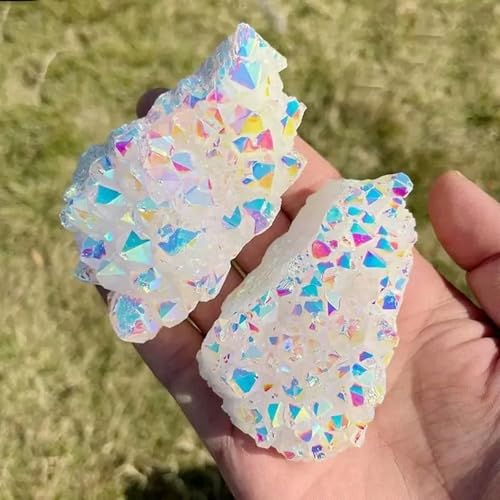 5 Piedras Preciosas de Cuarzo de Titanio de Colores Naturales, 60-80 g, Regalo