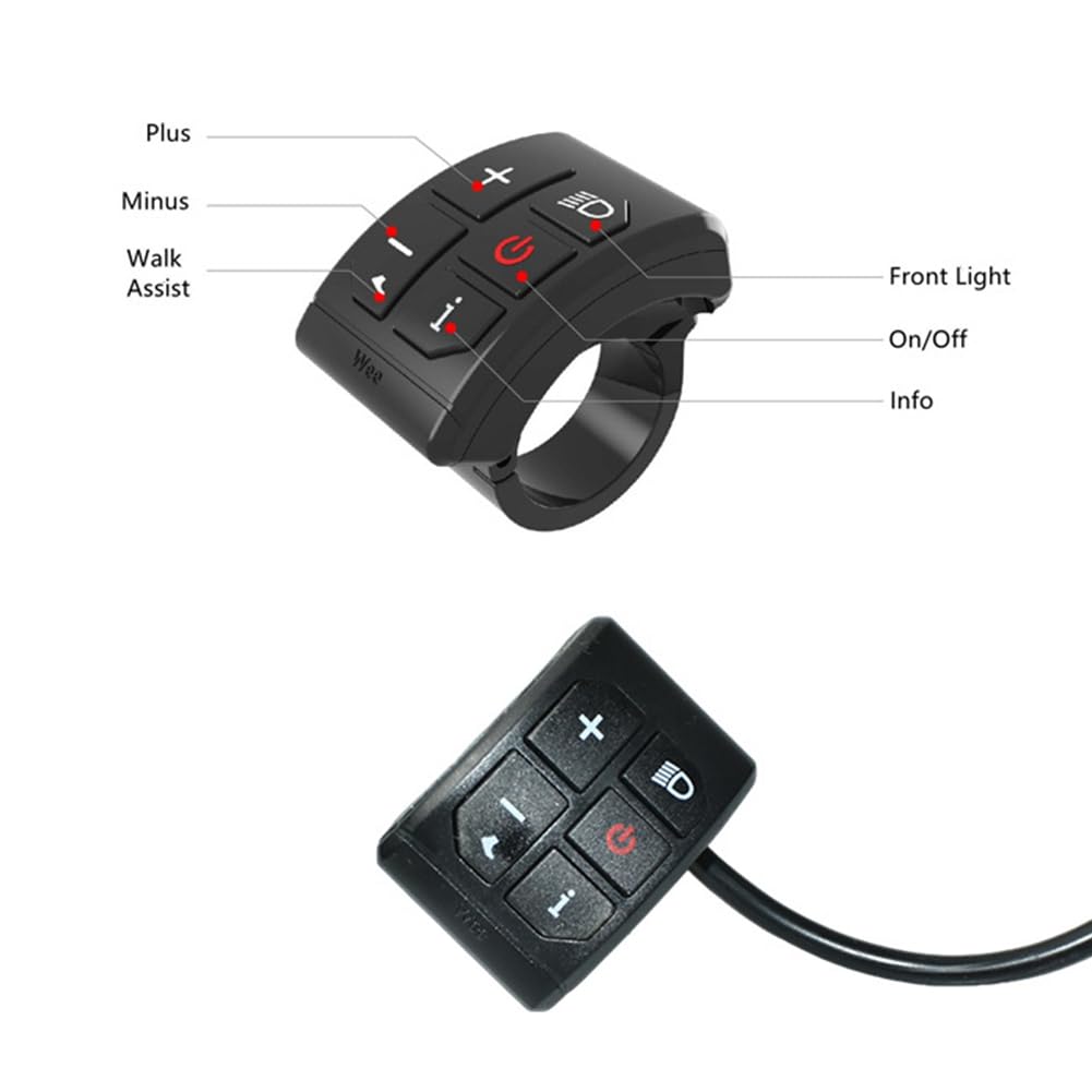 Ruitutedianzi Electric Bike Colorful 808 LCD Display Meter 24V-72V Waterproof Connection Plug Ebike Intelligent Display