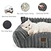 BEDSURE Katzenbett groß orthopädisches Katzensofa - 61x46x25cm Hundesofa kleine Hunde waschbar Katzencouch, rutschfeste Katzenbett flauschig, dunkelgrau