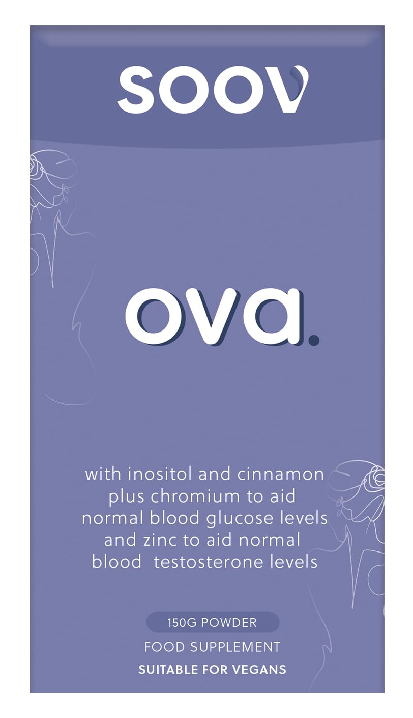 OVA by Soov | Inositol to aid Normal Blood Glucose and zinc to aid Normal Blood Testosterone | 150g Powder | G&G Vitamins