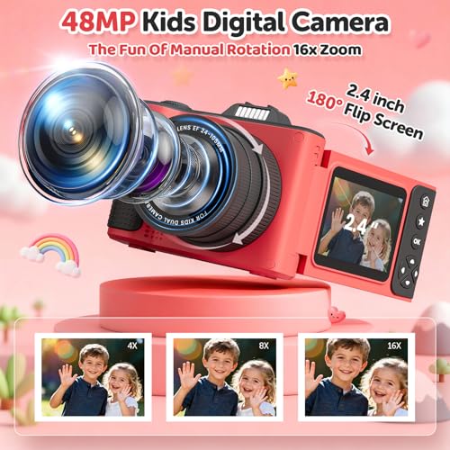 SnapMem Kids Camera,Birthday Gifts for 3-10 Year Old Girls Boys - image 4