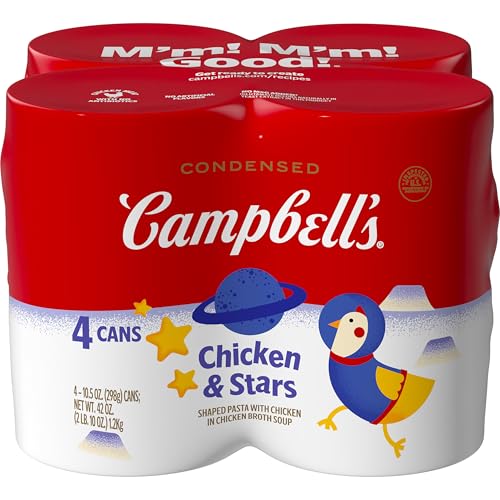 Image of Campbell's Condensed Kids Chicken and Stars Soup, 10.5 oz Can (4 Pack)