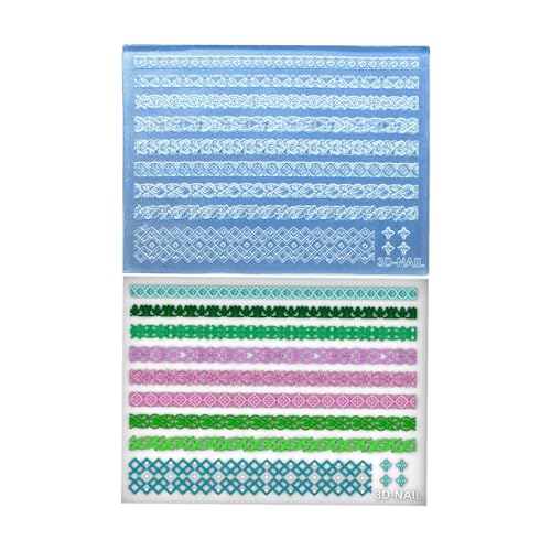 Bright Nails Art Designs Silikon Schnitzform für 3D Kunst und dekoratives Basteln mit reichhaltiger Designvielfalt, geschnitztem Design