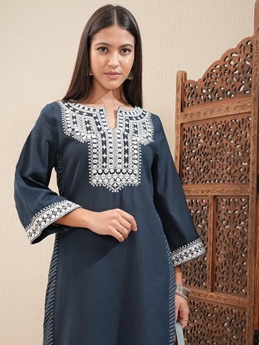 Image of Vishudh Women's Kurta | Comfortable Ethnic Wear for Daily Use | Lightweight & Breathable Indian Top