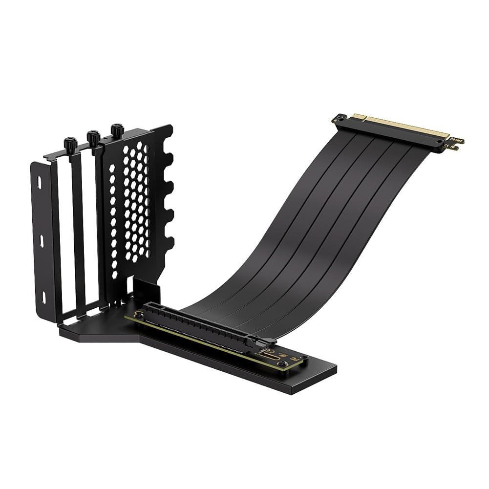 L-Z3 GPU, pionowy zestaw wsporników montażowych, PCIe 4.0 X16, kabel riser 200 mm, uchwyt montażowy kierownicy karty graficznej, czarny