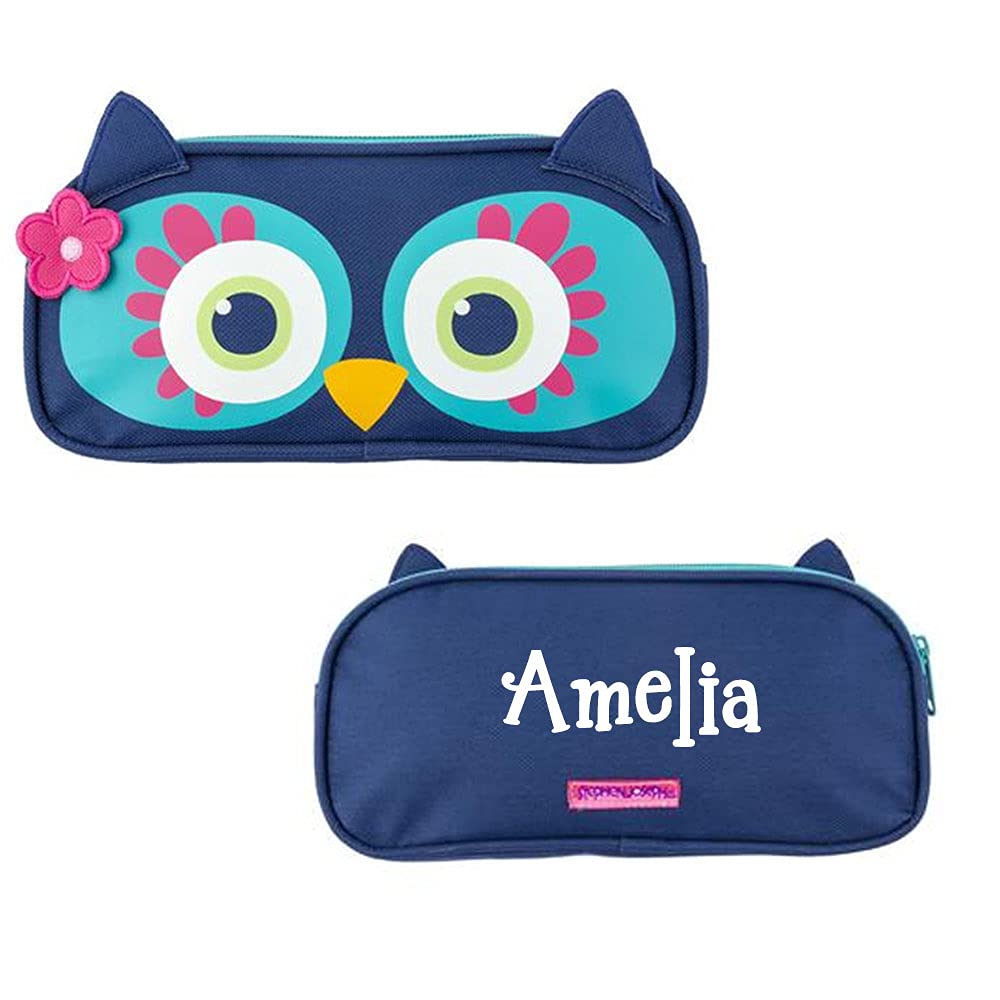 Stephen JosephStephen Joseph Supply Storage - Personalized Owl Print Organizer - Back to School Carrying Case with Custom Name