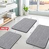 Arotive Bathroom Rugs 30x20, Extra Soft Absorbent Shaggy Chenille Bath Rugs, Machine Washable Rubber Backing Non-Slip Bath Mats for Bathroom Floor Tub and Shower, Home Decor Accessories, Grey #1