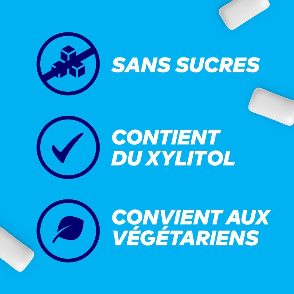 FREEDENT Chewing Gum Sans Sucre Goût Fraise 5 Paquets 70g