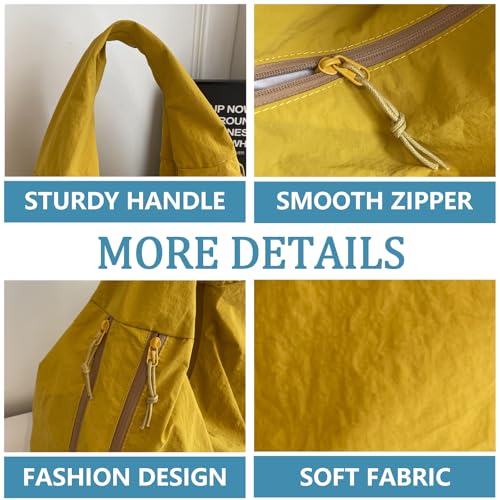 Bolso Hobo Grande de Nylon para Mujer miniatura 5