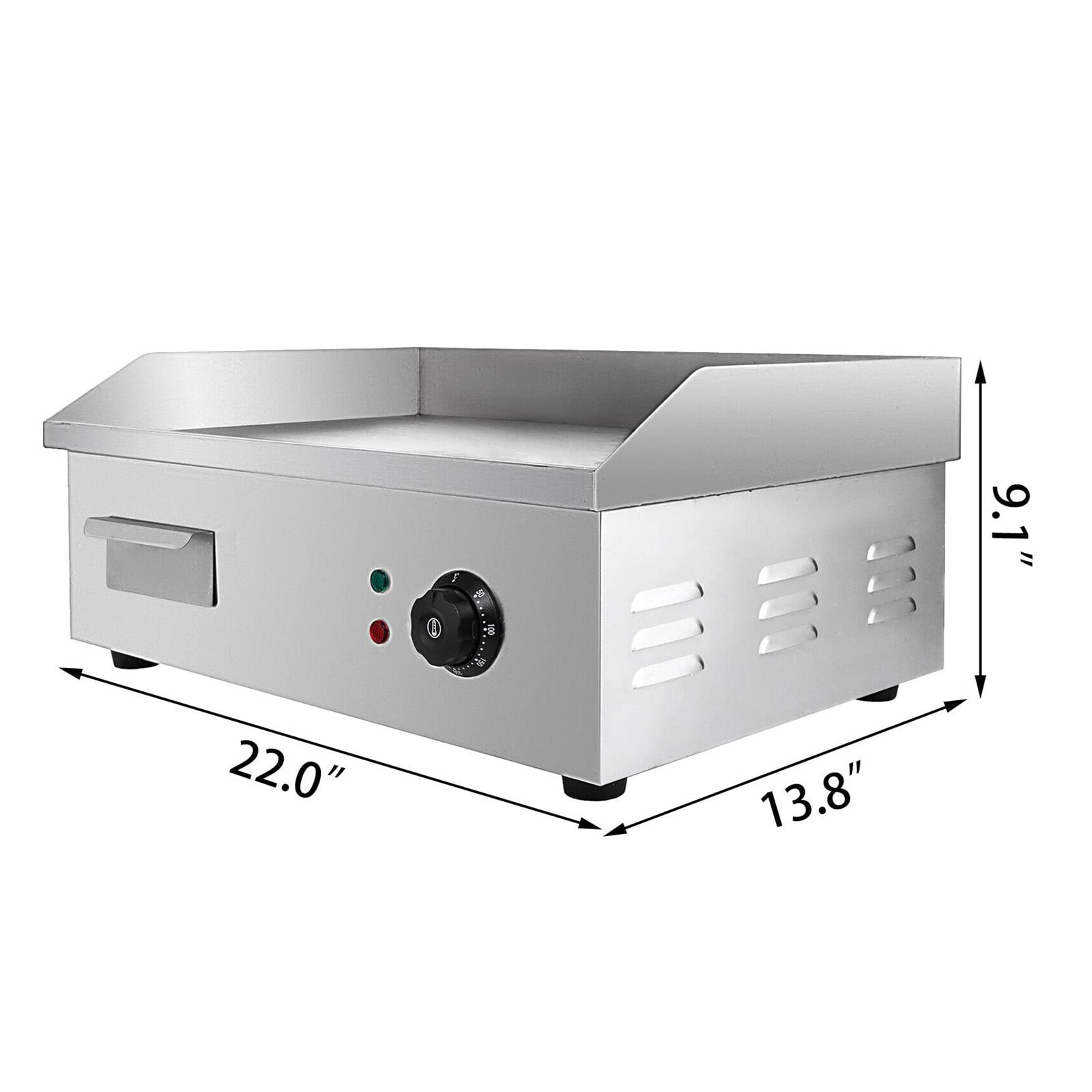 Grill elektryczny Flat Top 3000W ze stali nierdzewnej do gotowania kurczaka, steku, grillowanego sera, naleśników, jajecznicy