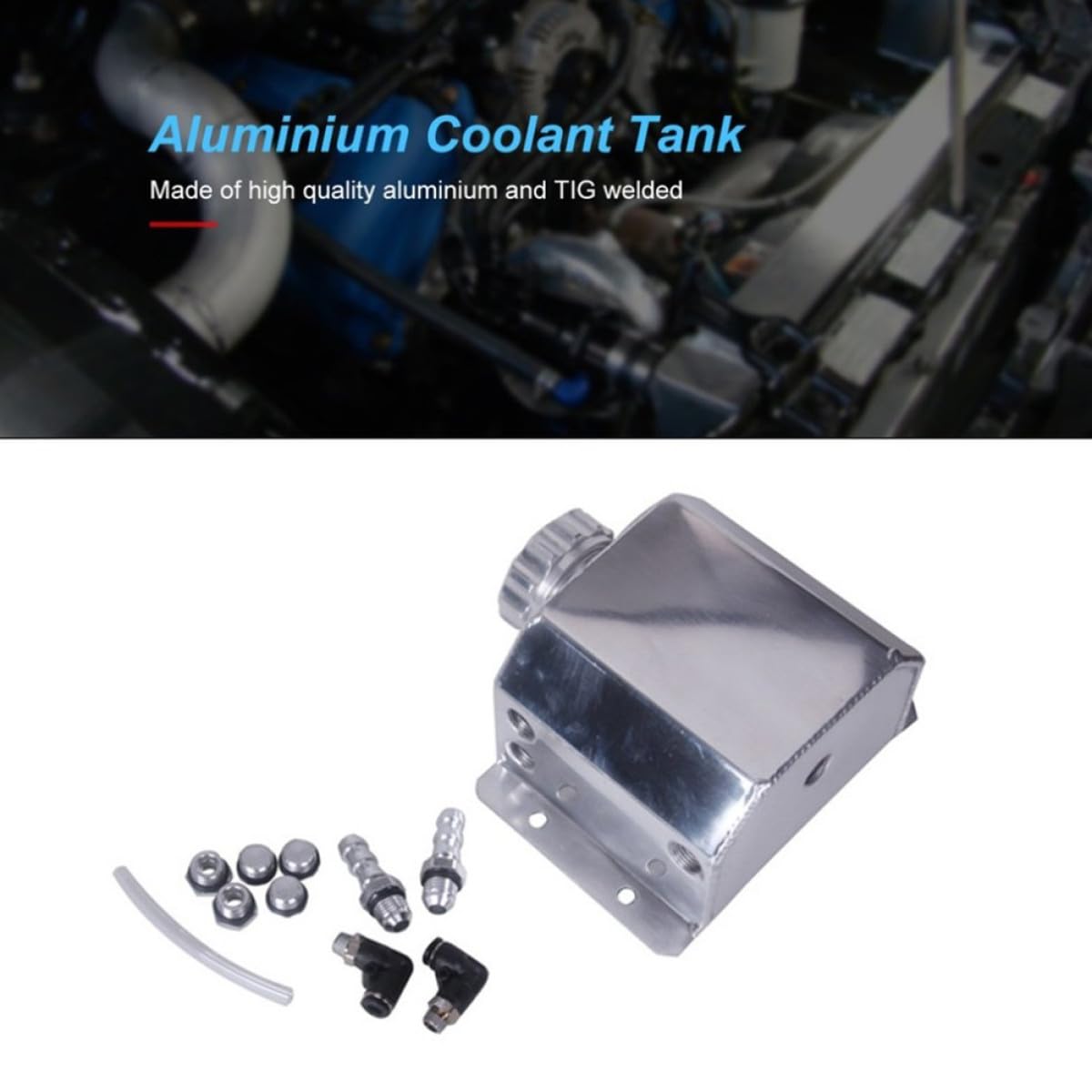 Réservoir de Récupération D'huile de 1 L en Alliage D'aluminium pour Voiture avec Filtration de Vapeur D'huile Bulles Haute Pression