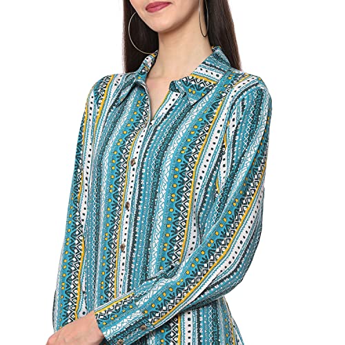 Image of BIBA Solid Rayon Flared Fit Womens Kurta
